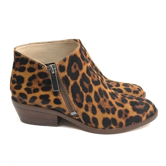 1. State Animal Print Leather Block Heel Booties Women’s Size 8 Statement - Picture 7 of 11